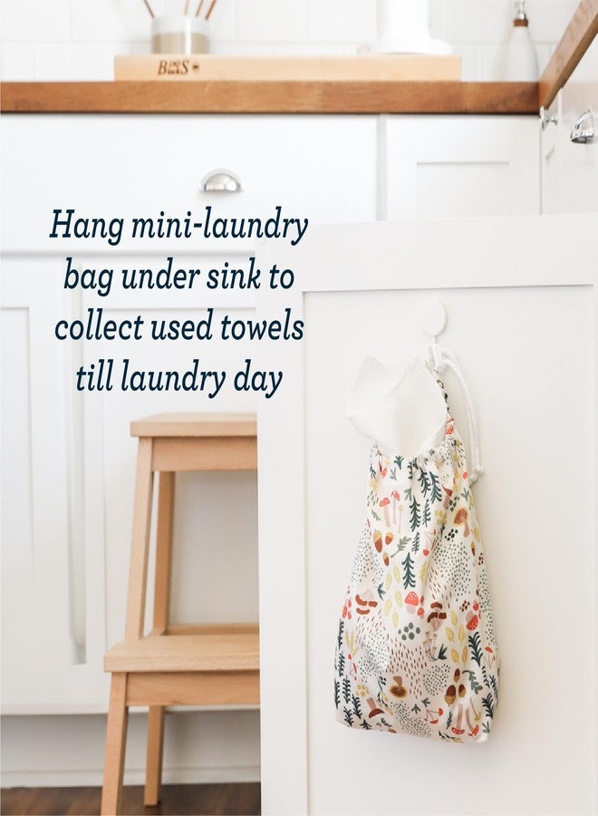 اسمبلي لفافة مناشف مطبخ إيسيمبلي بدون ورق - مناشف مطبخ قابلة لإعادة الاستخدام، عبوة من 12 قطعة، قطن قابل للغسل مع كيس غسيل وخطاف - بدون نفايات، ماصة، قابلة للغسل - تيرازو - Image 3